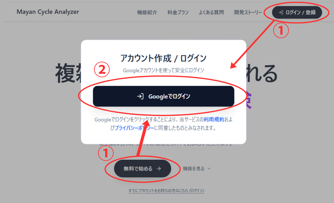 ログイン画面